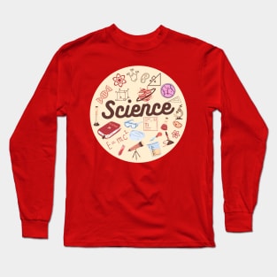 Science Physics Maths Biology Chemistry Illustration, Shapes & Formula Long Sleeve T-Shirt